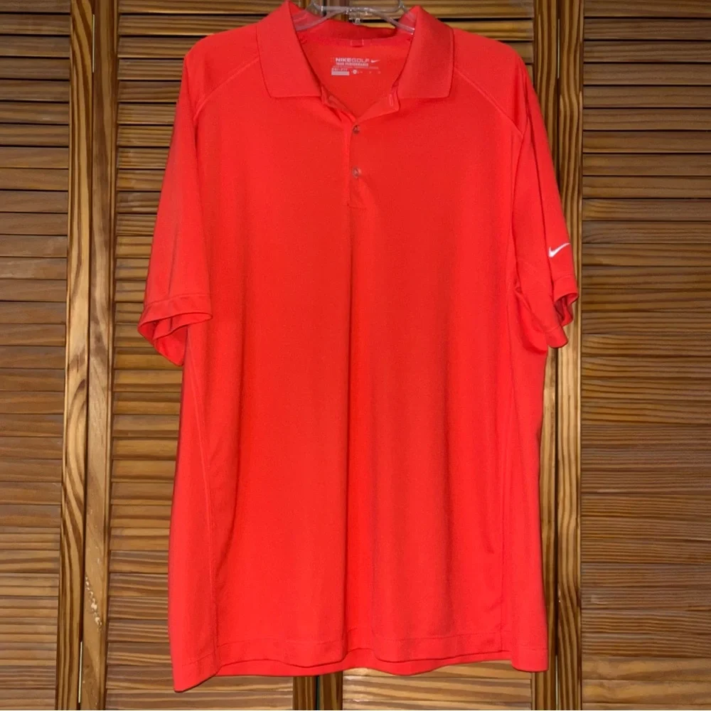Nike‎ Golf Tour Performance Orange Short Sleeve Polo size XL